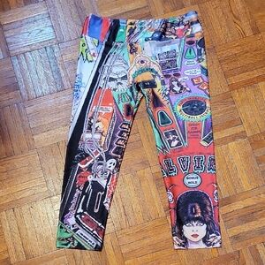 Let's Rage Psychedelic Capri Leggings Size Large New With Tags